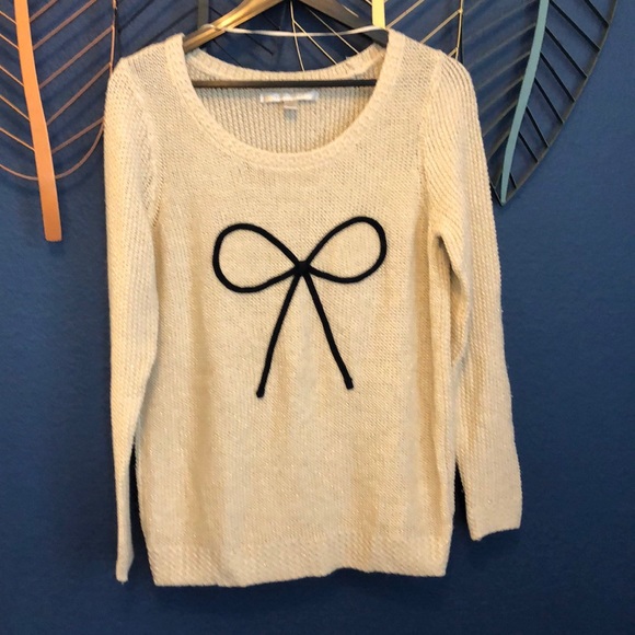 Lauren Conrad Sweater with Black Bow - Picture 2 of 4